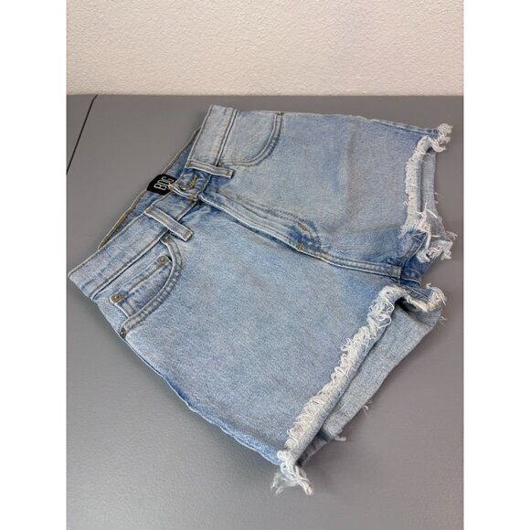 BDG women's 24 light wash high rise girlfriend denim cutoff jean shorts - Picture 2 of 6